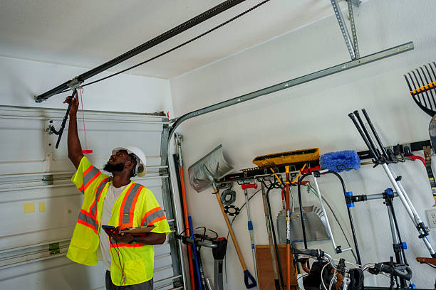 Professional Garage Door Panel Replacement technician working in Bellville, OH